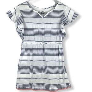 Old Navy girls blue/white/pink gauzy dress, M